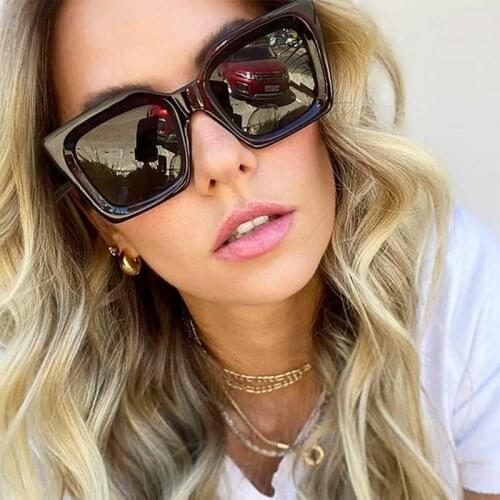 Newest Vintage Square Designer Sunglasses Women 2021 Fashion Luxury Brand Oversized Shades Black Acetate Sun Glasses Lentes Sol