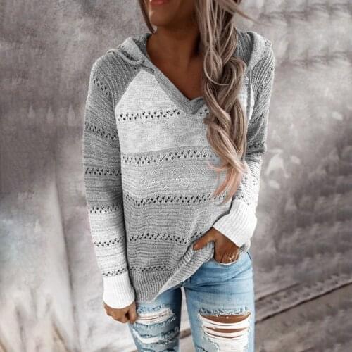 Knitted Pullover Women Sweater Autumn Long Sleeve Vintage Plaid Loose Hollow Out Oversized Sweater Casual Street Hoodie Sweater