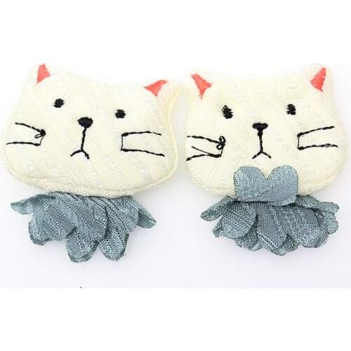 20pcs/lot cute 10KINDS handmade cotton felt cute cat animal Retractable nurse id badge holder/reel for gift