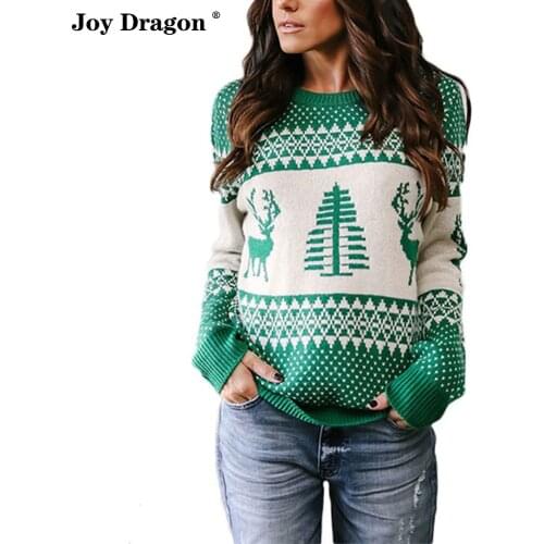 Women Pullover Tops Christmas Ropa Mujer Femininas Snowflake Elk Maglioni Invernali Abbigliamento Femme Autumn Winter blouse