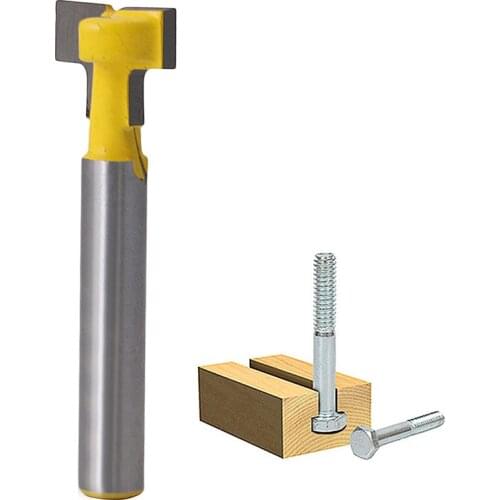 1/2'' T-Slot Cutter Steel Handle Milling Router Bit 1/4'' Shank For Woodworking -Y103