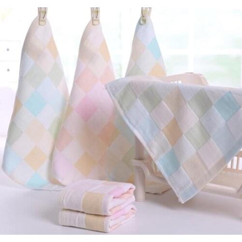 1Pcs Baby Infant Cartoon Face Hand Bathing Towel Bibs Feeding Square Towels Handkerchief Cotton Gauze Towel