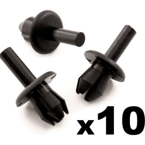 10x For Audi Bumper, Splash Guard, Sill & Wheel Arch Lining Plastic Rivet Trim Clips