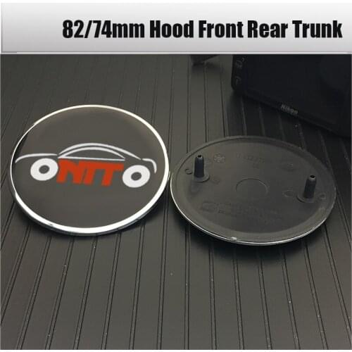 No Expoy 2pcs 82mm 74mm Car Emblem Badge Hood Rear Trunk Logo for bmw E46 E30 E39 E34 E60 E36 E38 M3 M5 M6 blue White Logo