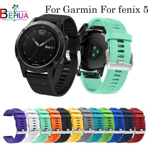 22mm Watchband Strap for Garmin Fenix 5 Smart Watch Quick Release Silicone Easy fit Wrist Band Strap For Garmin Forerunner 935