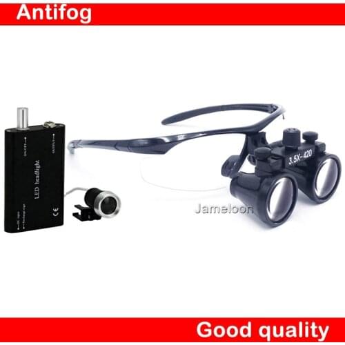 3.5X Medical Magnifier Dental Loupe Operation Surgical Magnify Four Color for Choise With Portable LED Headlamp Power Head Light