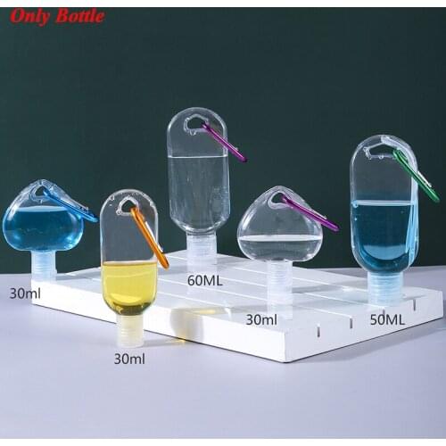 30ml 50ml Portable Hand Sanitizer Bottles Trunk Nasal Spray Bottles Liquid Soap Shampoo Dispensers Hanging Inverted Bottle