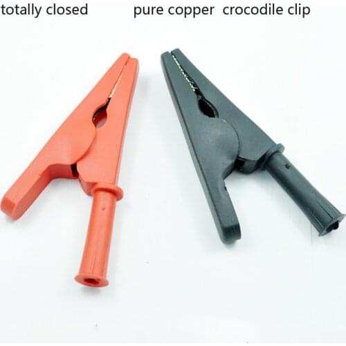 4 pairs High Quality Battery test Clip Copper 20mm Mouth Alligator Clips For 4mm Banana Plug Test Probe Clamp Crocodile Clip