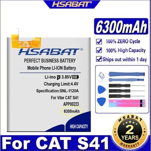 HSABAT APP00223 5500mAh Larger Capacity Battery for Caterpillar CAT S41 Batteries