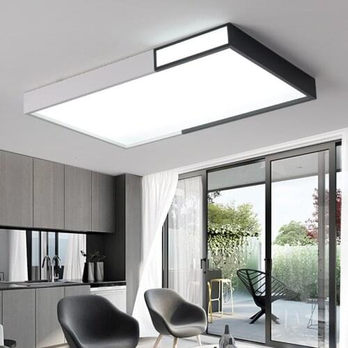 Acylic Ceiling Lights Square Rings For Living Room Bedroom Home AC85-265V Modern Led Ceiling Lamp Fixtures lustre plafonnier