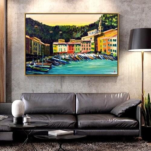 Artcozy Oil Canvas Painting portofino For Home Decoration Wall Art