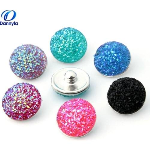 Broken stone wholesale snap charms 5pcs fit bracelet and clothes LSSN656