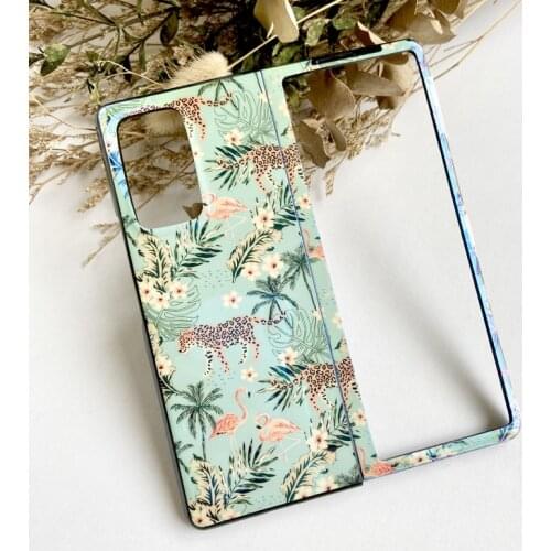 Z Fold2 Funda Case for Samsung Galaxy Z Fold 2 W21 5G Blu-ray Coque Jungle Flower Language Phone Case Cover Z Fold 2 Capa