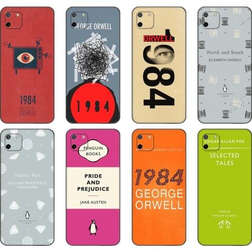 Black tpu Case For OPPO Realme C11 C20 C21 Case Back Cover Bumper 1984 George Orwell book