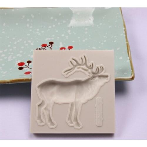 DIY elk flowerpot mold cement crafts succulent bonsai potted cake baking silicone mold Valentines Day