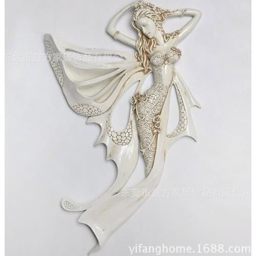 European and American style home decor resin pendant European decorative arts and crafts Wall Flower Fairy Queen Mural