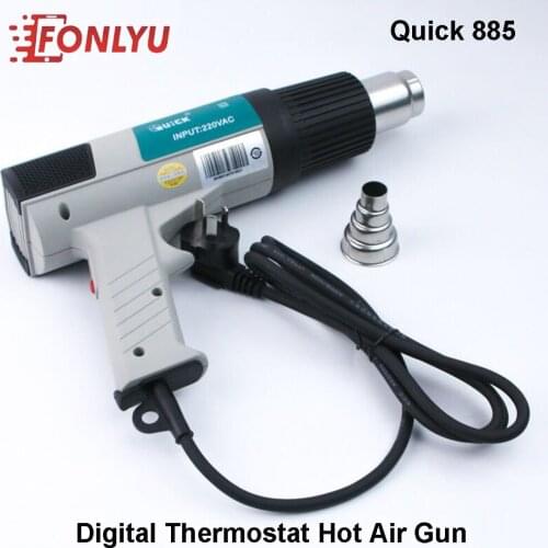 Quick 885 1800W Digital Display Air Dryer For Soldering Repairing Hot Air Gun Adjustable Temperature Heat Gun 50~600