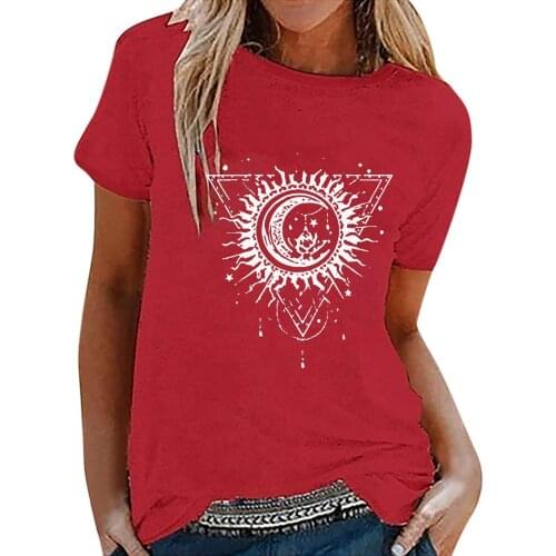 Summer Womens Loose Solid Color Letter Printed Top T-shirt Casual Style Short-sleeved T-shirt Teenager Girl