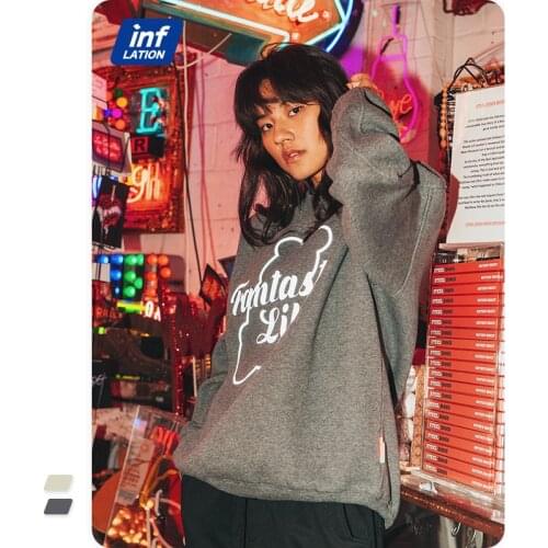 INFLATION Streetwear Couple Sweatshirts 2021 Trendy Funny Graphic Cool Oversized Sweatshirts For Men Women Fleece Pullovers