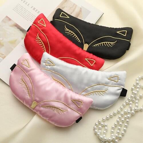 Good Quality Satin Sleep Eyemask Shade EyePatch Comfortable Imitation Satin Silk Eye mask Blindfolds Women Men Travel Relax Rest