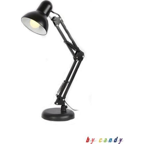 American Iron Folding Desk Lamps Table Lamp for Office Industrial Lamp Study Book Light Long Arm Bedside Lights Home Deco