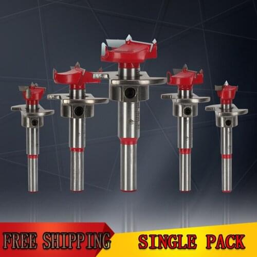 Free Shipping Woodworking Tools DIY 15/20/25/30/35mm Carbide Hole Saw Wood Drill Adjustable Precision Scale Hole Drill Bit Set