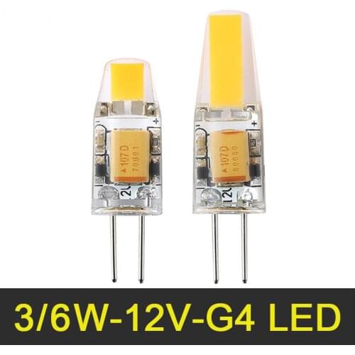 NEW Arrival G4 12V AC/DC COB LED Bulb 3W 6W LED G4 COB Light Lamp for Crystal Chandelier G4 LED Lights Lamps Dimmable 10pcs/lot