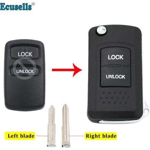 2 buttons upgraded remote key shell cover for Mitsubishi Eclipse Lancer Outlander Montero Left Blade MIT8 or Right blade MIT11