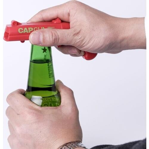 Pistol style ejection bottle opener shooting bottle opener launching bottle cap beer opener bottle cap launcher