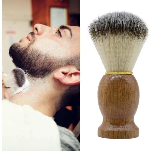 Men Shaving Brush Badger Hair Shave Wooden Handle Facial Beard Cleaning Appliance High Quality Pro Salon Tool Safety Razor Brush