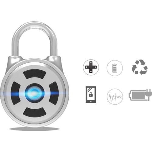 Smart Padlock Universal Mini Keyless Padlock Wireless Metal Bluetooth Padlock Waterproof APP Button Anti-Theft Password Padlock