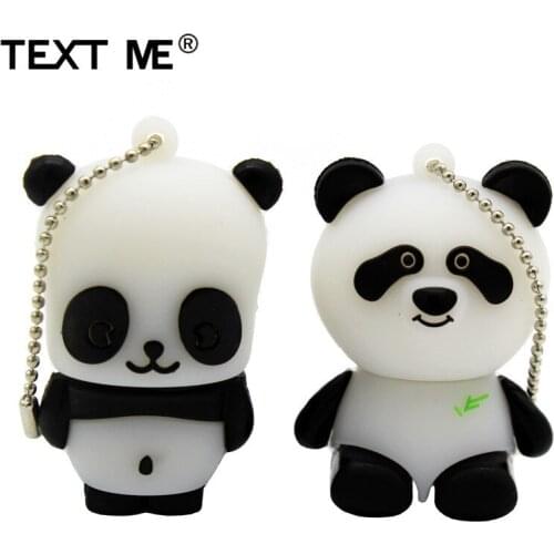 TEXT ME cartoon 64GB china Giant panda model usb flash drive usb 2.0 4GB 8GB 16GB 32GB gift pendrive