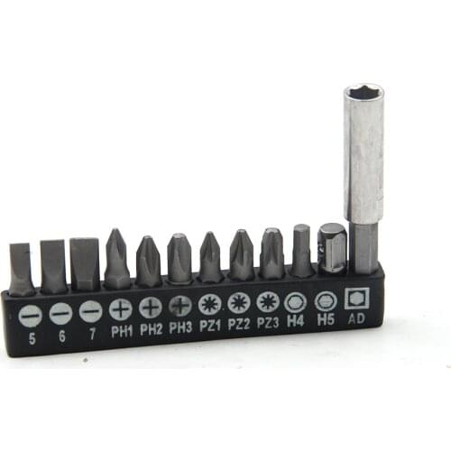 12 pieces of adhesive tape, hexagon screwdriver, extension rod, change-over head