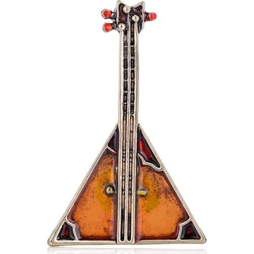 3pc New retro Musical Instruments DIY Brooch Vintage Enamel Lapel Pins Badge for women New Year Simple Clothing Accessories