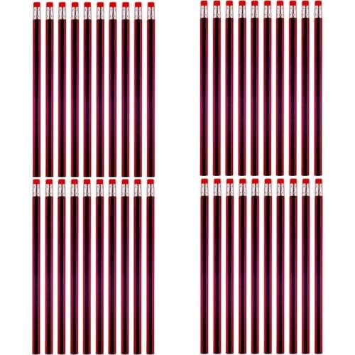 40pcs/Lot Pencil Sharpener Wood HB 2B Leads Pencils Writing Drawing Supplies For Student Stationery & Office School