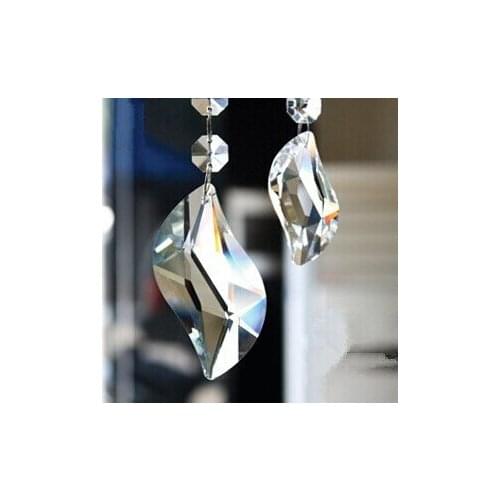 5Pcs 63MM S-Shaped Glass Crystals Chandelier Prisms Parts curtain pendants