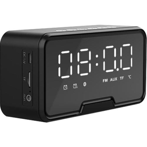 English Private Model S5 Wireless Bluetooth Mirror Speaker Clock Alarm Amplifier