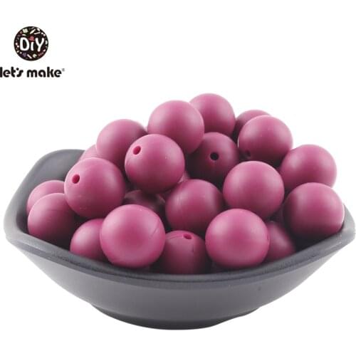 Lets make 100pc Silicone Beads 12mm Round BPA FREE Ecofriendly Chewable Beads Making Jewelry Necklace Beads DIY Teether