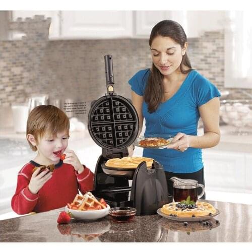Household Waffle machine multi-function automatic heating waffle machine can be rotated baker muffin electric baking pan 220V