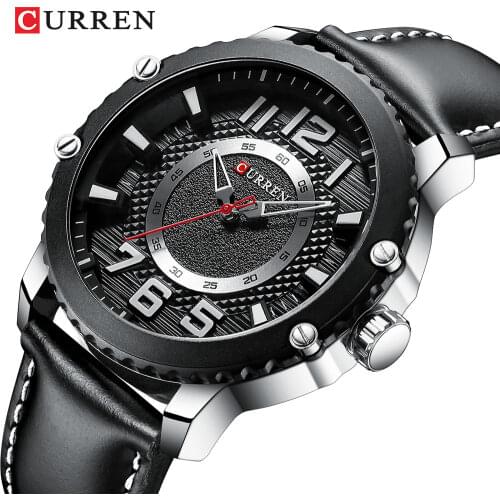 CURREN Men Watches Fashion Casual Leather Strap Quartz Wristwatch Top Luxury Brand Waterproof Military Clock Relogio Masculino