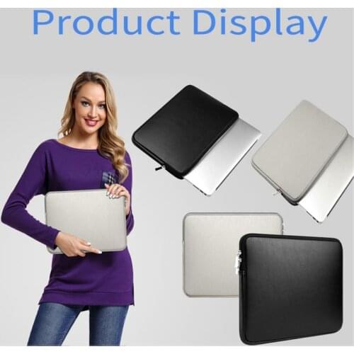 Home Zipper Type PU Sleeve Bag Case For Macbook Air Pro 12.5 14 15 15.6 Cover Liner Sleeve For Macbook Air Portable Storage Bag