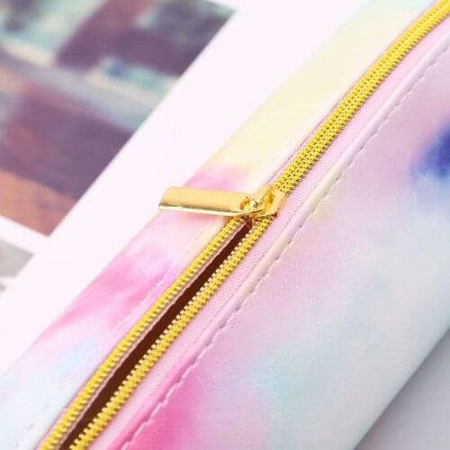 Kawaii Pencil Case Colorful Pink Makeup Cosmetics Bag Pen Box Storage Pouch Case School Supplies Stationery