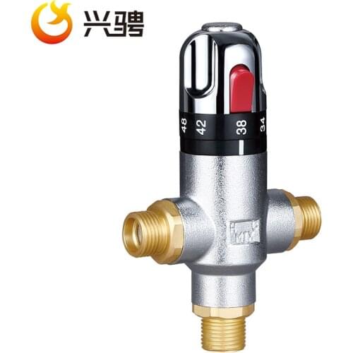 XINGCHE Brass G3/4" Thermostatic Mixing valve Automatic Thermostatic valve DN20 unfold mounted thermostatic valve mixer