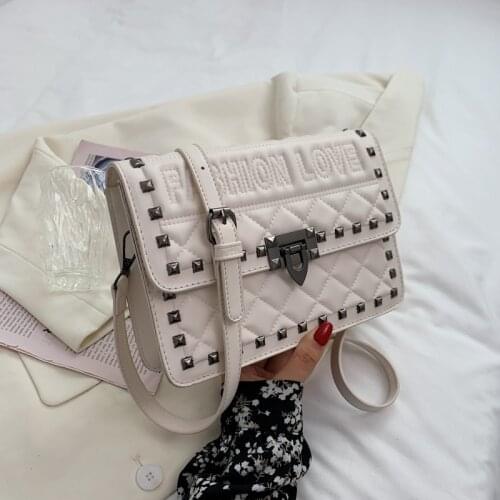 Fashion Women Pu Leather Handbags Small Shoulder Messenger Bags High Quality Ladies Rivet Crossbody Bags for Women Travel Bag