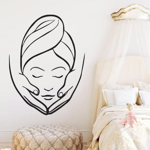 Salon Wall Stickers Spa Beauty Salon Massage Beauty Hair Women Wall Sticker Wall Vinyl Decals LX365
