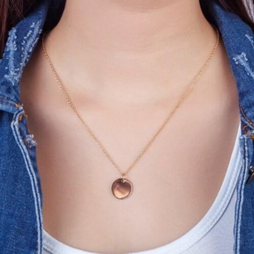 New Fashion Round Pendant Necklace For Women Holiday Beach Statement Jewelry Wholesale W4