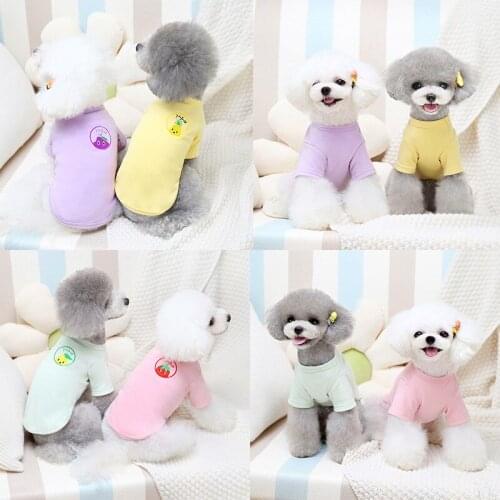 S-2XL New Autumn Winter Cute Fruit Print Warm Dog Clothes Puppy Outfit Pet Cat Coat Fashion Clothing For Small Dogs