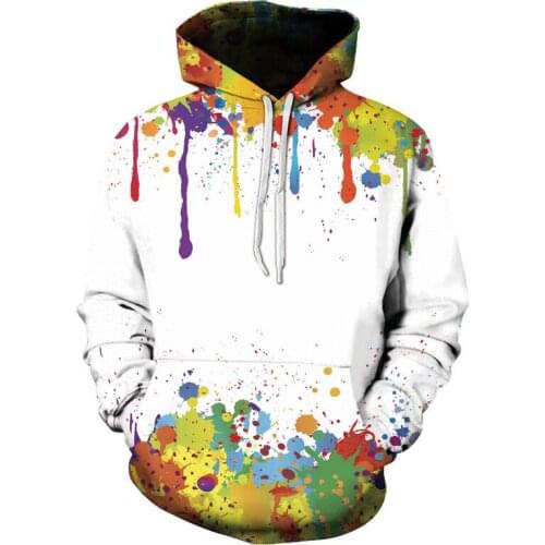 2021 new 3D hoodie boys and girls painted spots 3D printed long-sleeved hat sweatshirt street pullover tops