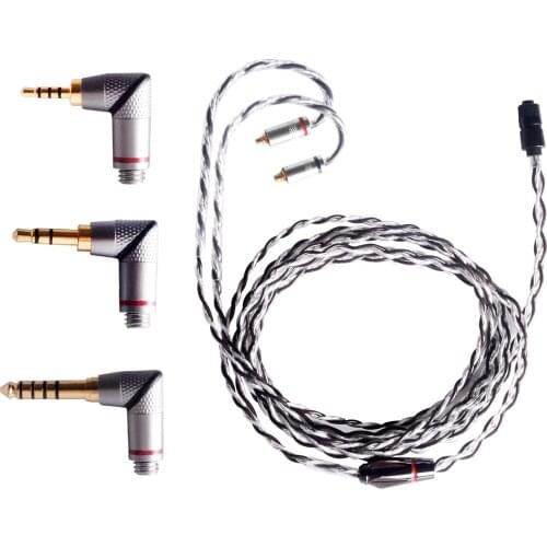 OKCSC Shaka OCC Awesome Earphone Cable 2.5mm 3.5mm 4.4mm L Plug 6N Headphone Wire for MMCX 0.78 QDC Connector Earbuds For Player