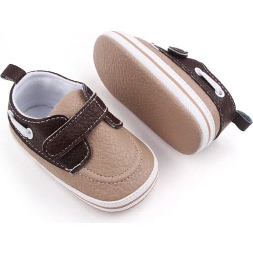 Newborn Baby shoes Classic PU Sneakers Anti-slip Soft-soled First Walkers Infant Toddler Moccasins Solid spring autumn shoes